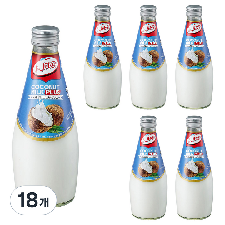 니타 코코넛밀크 플러스 위드 나타드코코, 290ml, 18개
