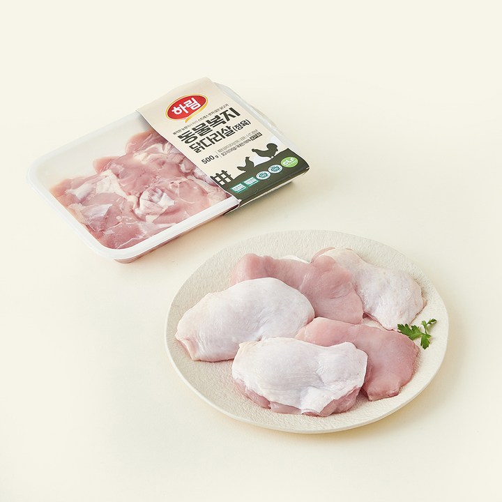 하림 동물복지 인증 닭다리살 (냉장), 500g, 1개