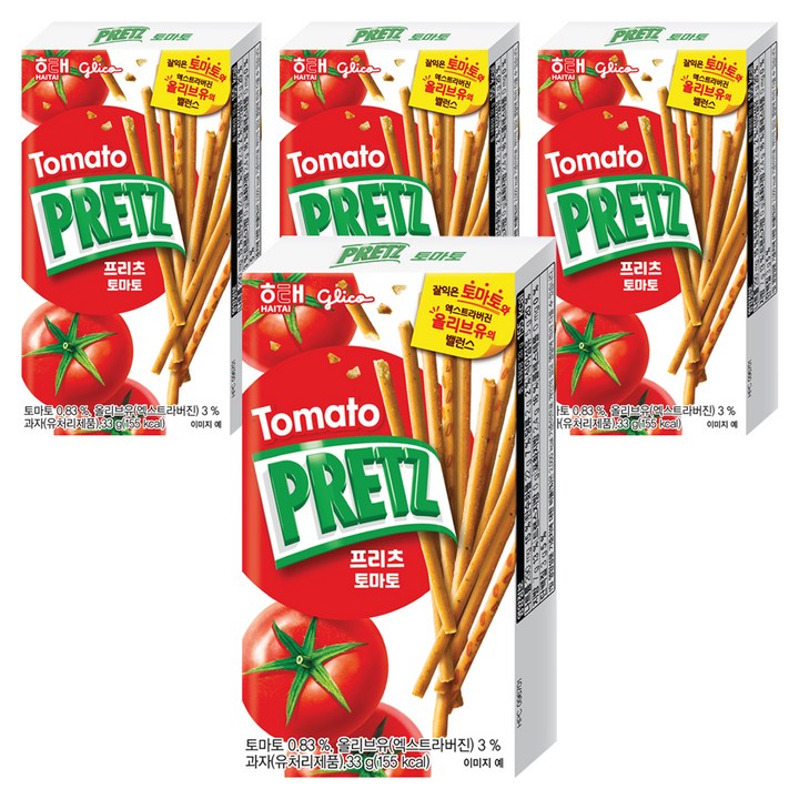프리츠 토마토 스틱과자, 33g, 4개