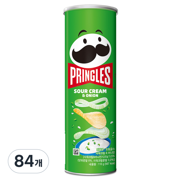 프링글스 사워크림 앤 어니언, 110g, 84개