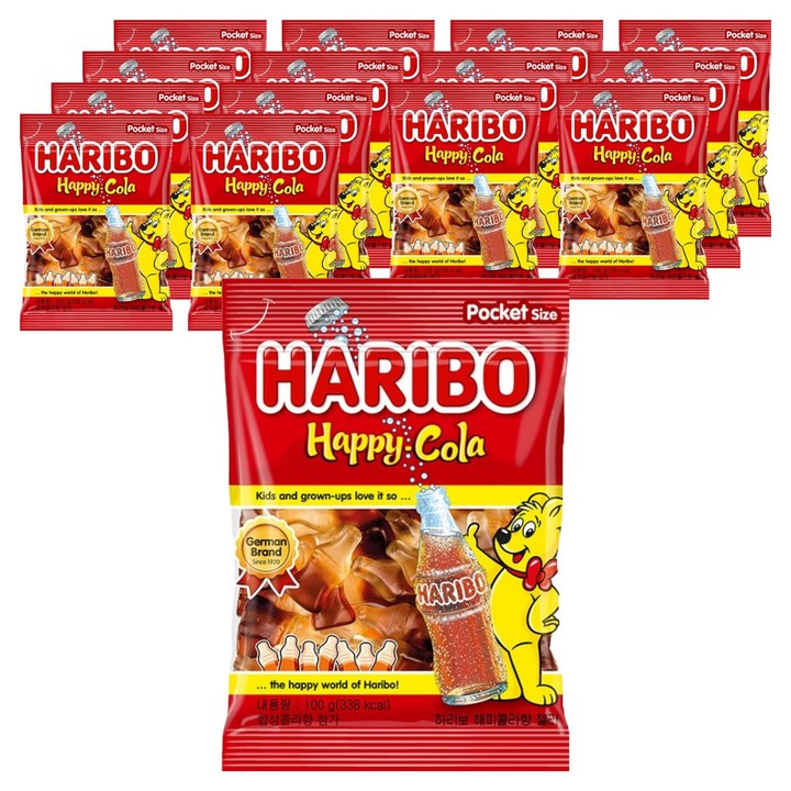 하리보 해피콜라향 젤리, 100g, 15개