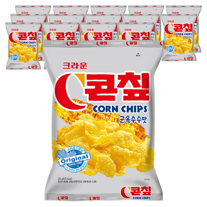 콘칲 C 군옥수수맛, 124g, 15개