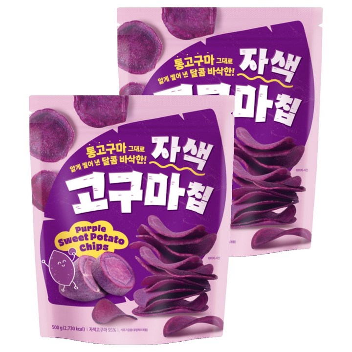 씨월드 자색고구마칩, 500g, 2개