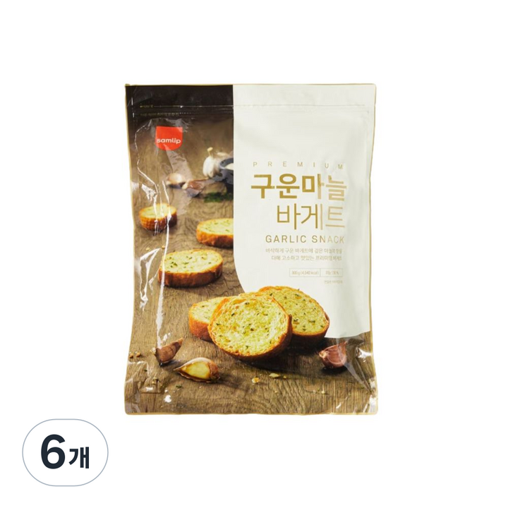 삼립 구운마늘 바게트, 800g, 6개