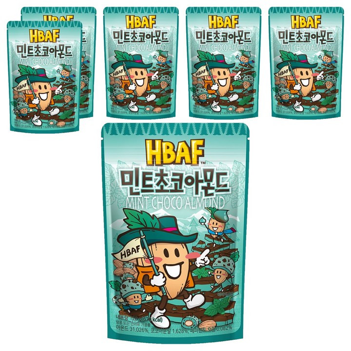 바프 민트초코 아몬드, 120g, 6개