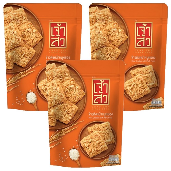 차오수아 자스민라이스 크래커 오리지널, 3개, 80g