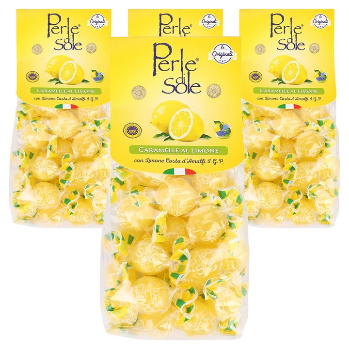 페를레디솔레 레몬 캔디, 200g, 4개