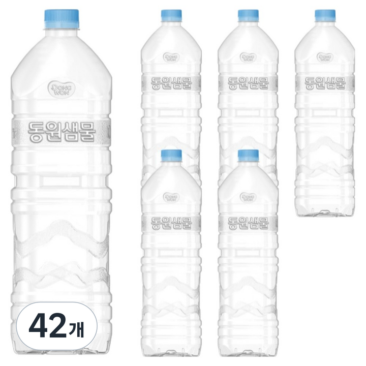 동원샘물 무라벨 생수, 2L, 42개
