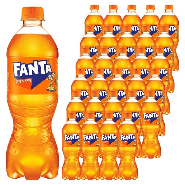 환타 오렌지 탄산음료, 600ml, 48개