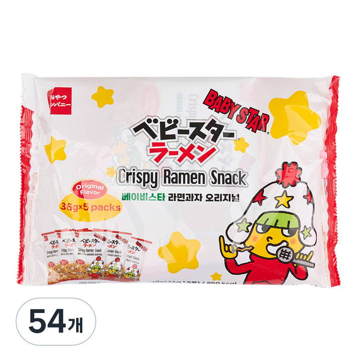 베이비스타 라면과자 오리지널 5p, 180g, 54개