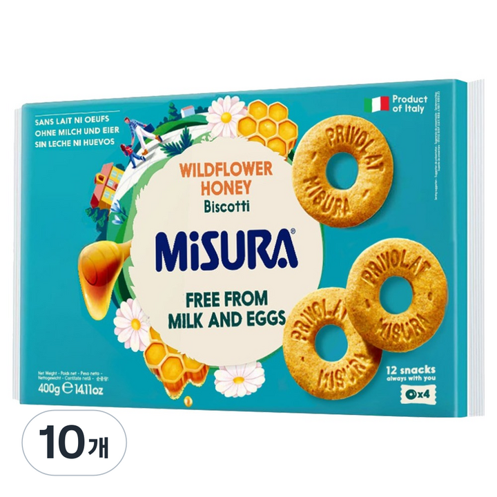 미주라 허니 비스켓, 400g, 10개