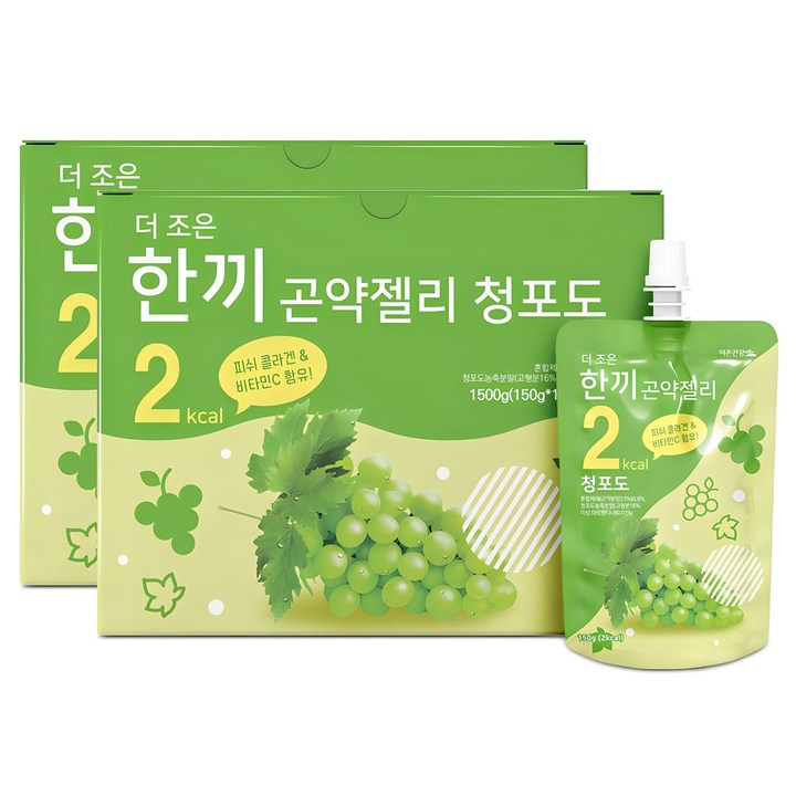 더존건강 더 조은 한끼곤약젤리 청포도 10개입, 1.5L, 2박스