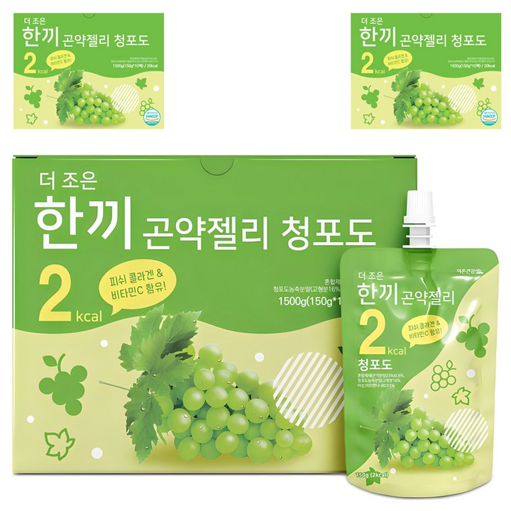 더존건강 더 조은 한끼곤약젤리 청포도 10개입, 1.5L, 3박스