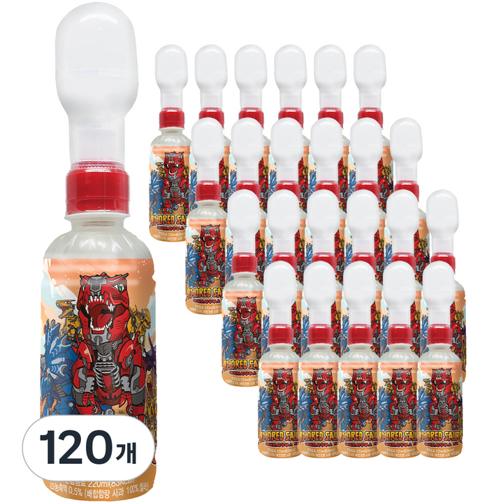 아머드사우루스 사과맛 주스, 120개, 220ml