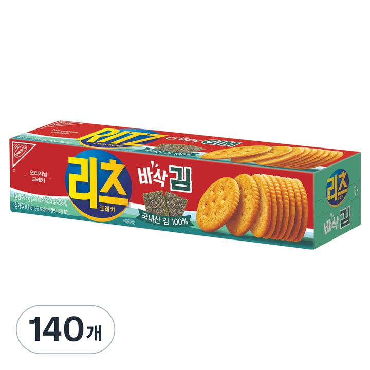 리츠 크래커 바삭김, 140개, 73g