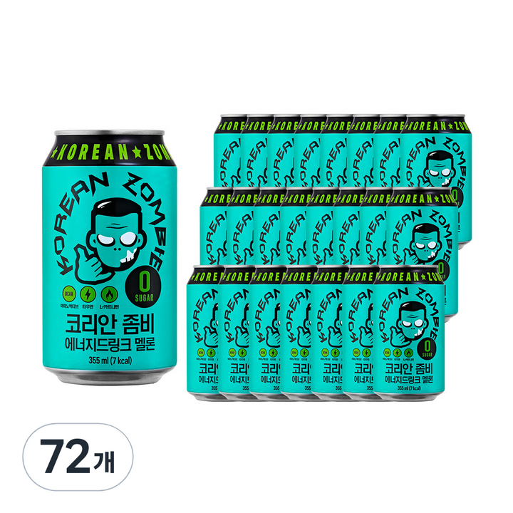 코리안좀비 정찬성 에너지드링크 멜론, 355ml, 72개