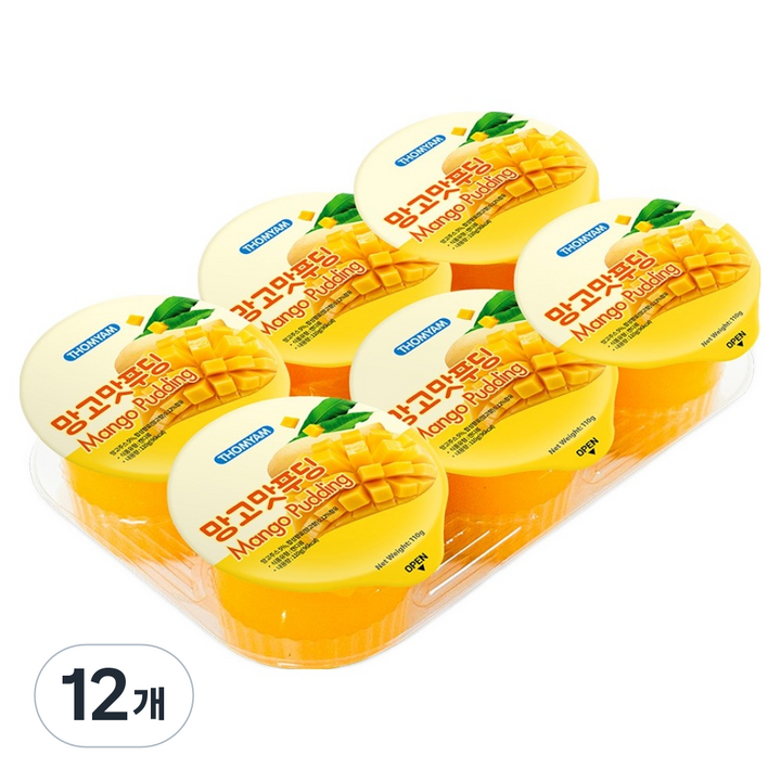 톰얌 망고맛 푸딩, 12개, 110g