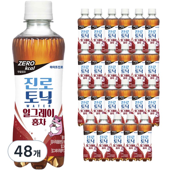 진로토닉워터 얼그레이홍차 제로칼로리, 300ml, 48개