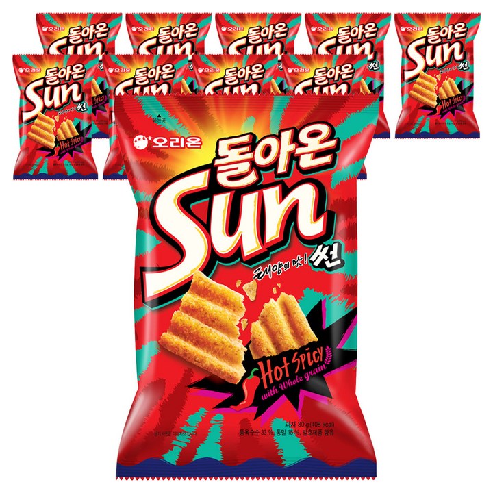 오리온 돌아온 썬 핫스파이시, 80g, 10개