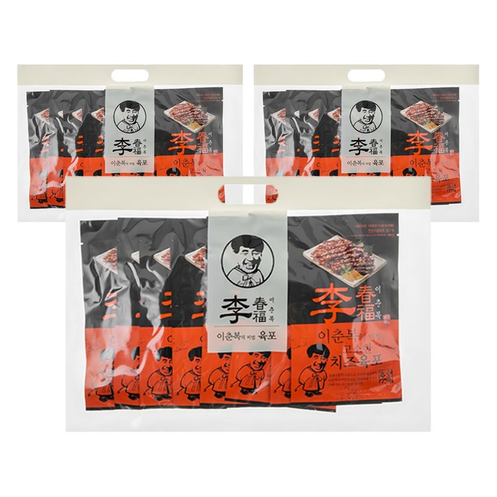 이춘복육포 코주부 치즈육포, 240g, 3개