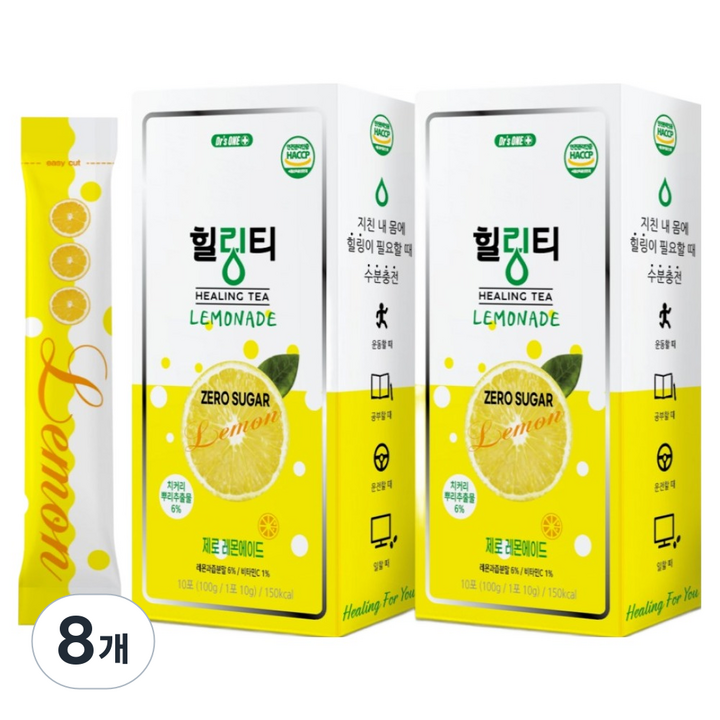 닥터스원 힐링티 제로슈가 레몬에이드, 100g, 8개