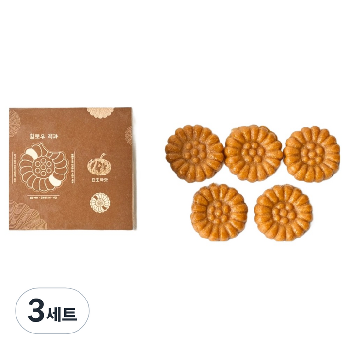 꼬랑지마카롱 힐로우 약과 단호박맛 5p, 85g, 3세트