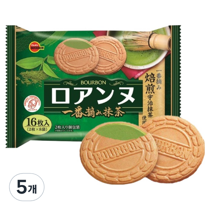 부르본 로안느 말차 샌드, 113g, 5개