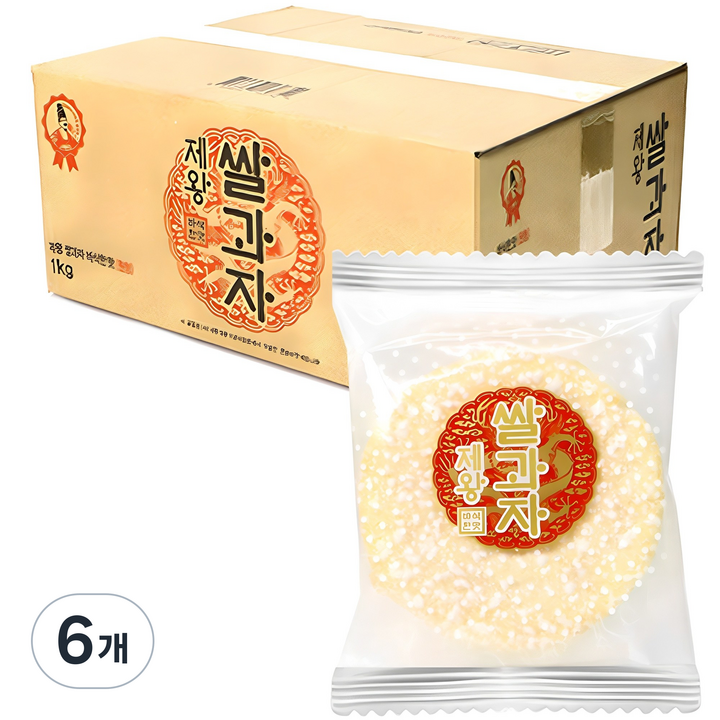 제왕 쌀과자 바삭한맛, 1kg, 6개