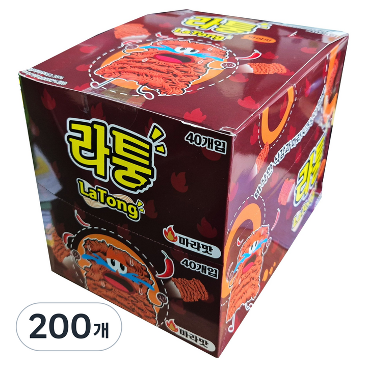 라퉁 라면과자 마라맛, 200개, 25g