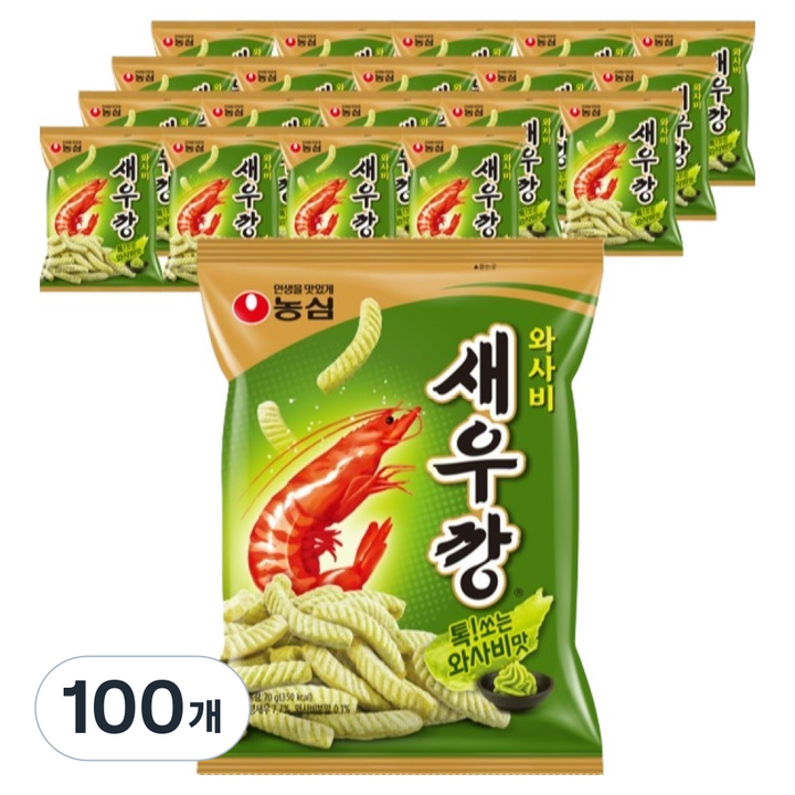 새우깡 와사비, 70g, 100개
