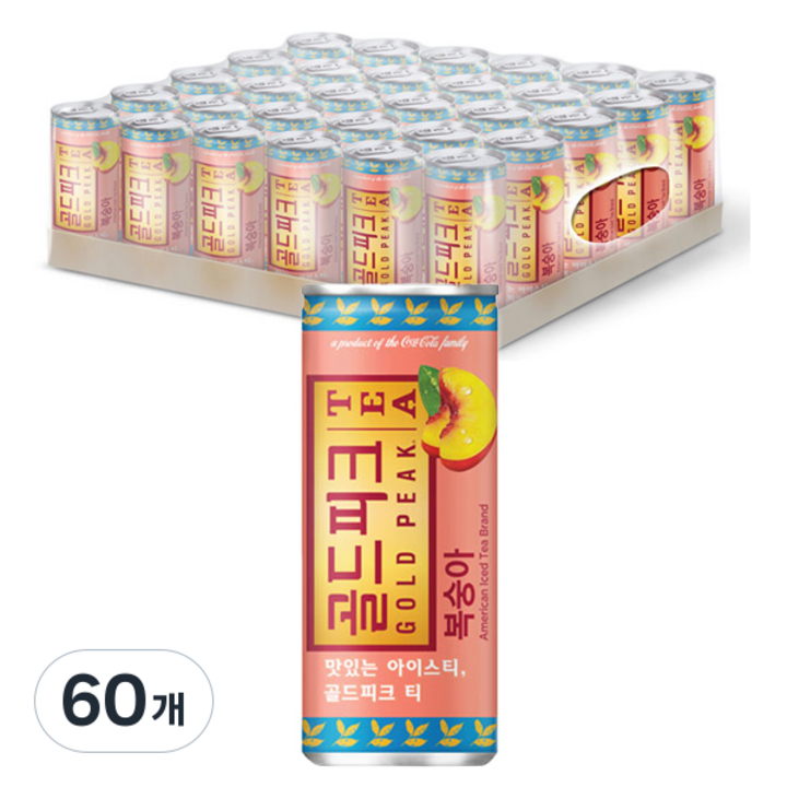 코카콜라 골드피크 복숭아, 240ml, 60개