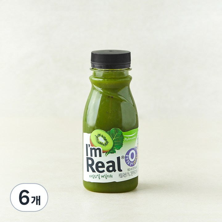 아임리얼 케일키위 주스, 190ml, 6개