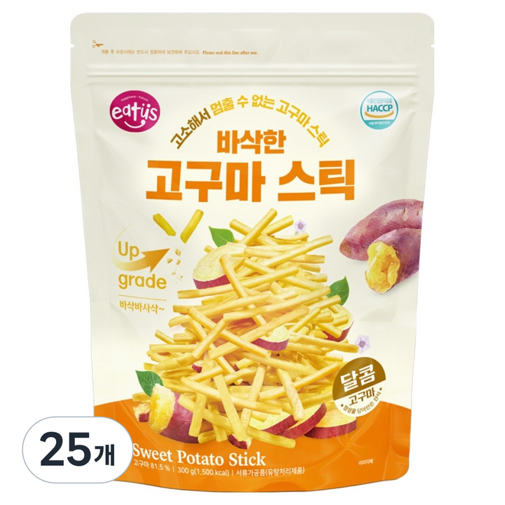이더스 바삭한 고구마스틱, 25개, 300g