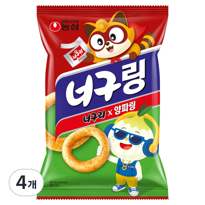 양파링 너구링, 100g, 4개