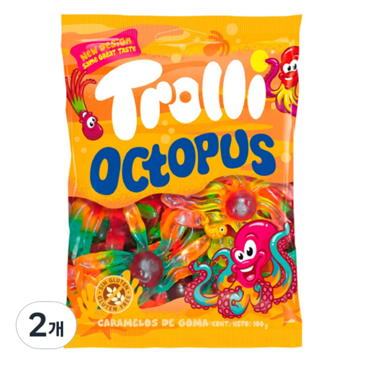 트롤리 옥토퍼스 젤리, 100g, 2개