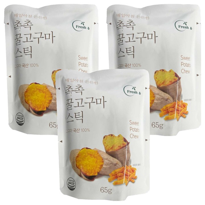 촉촉 꿀고구마 스틱, 65g, 3개
