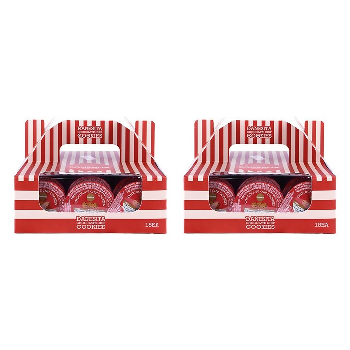 다네시타 초콜릿칩 쿠키 싱글서브, 360g, 2개