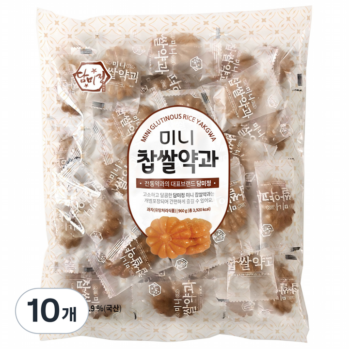 담미정 미니찹쌀약과, 960g, 10개