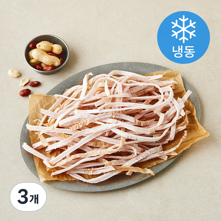 쫄바디 건오징어 슬라이스 (냉동), 3개, 180g