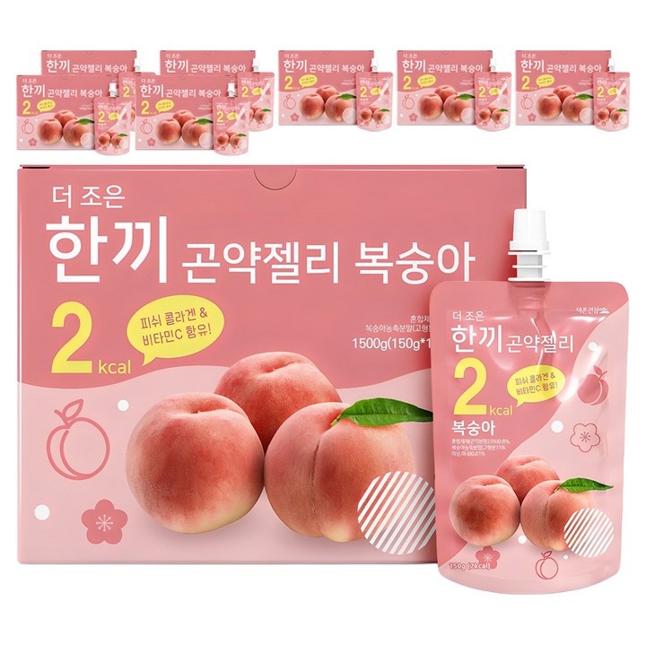 더존건강 더 조은 한끼곤약젤리 복숭아, 1.5kg, 8개