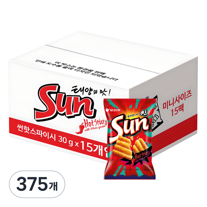 오리온 태양의 맛 썬, 30g, 375개