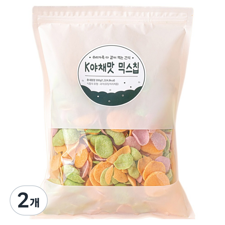 K야채맛 믹스칩 뻥튀기, 300g, 2개
