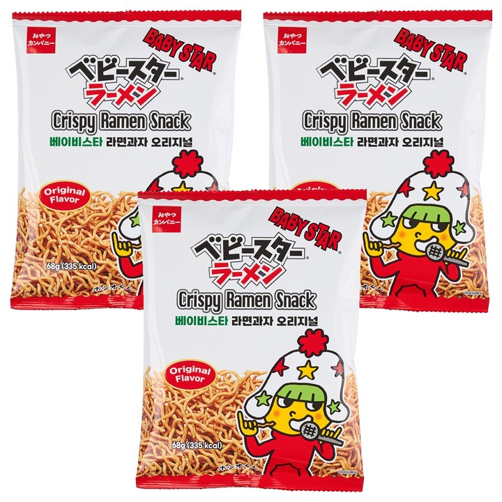 베이비스타 라면과자 오리지널, 68g, 3개