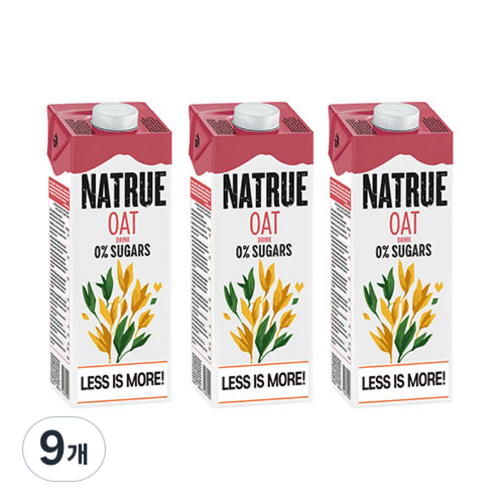 NATRUE 오트 0% 슈가 드링크, 1L, 9개