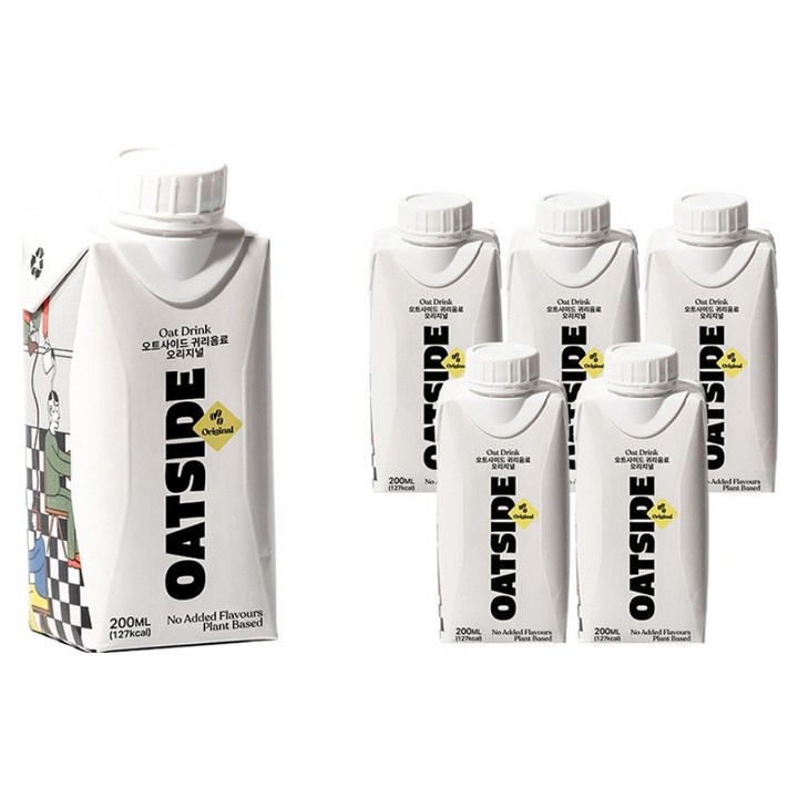 오트사이드 귀리음료 오리지널, 200ml, 6개
