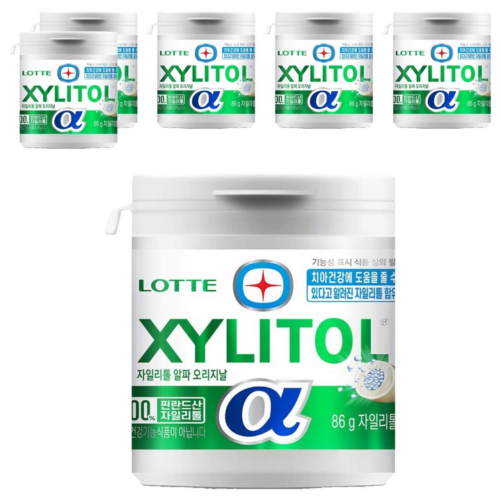 롯데자일리톨 알파 오리지날, 86g, 6개