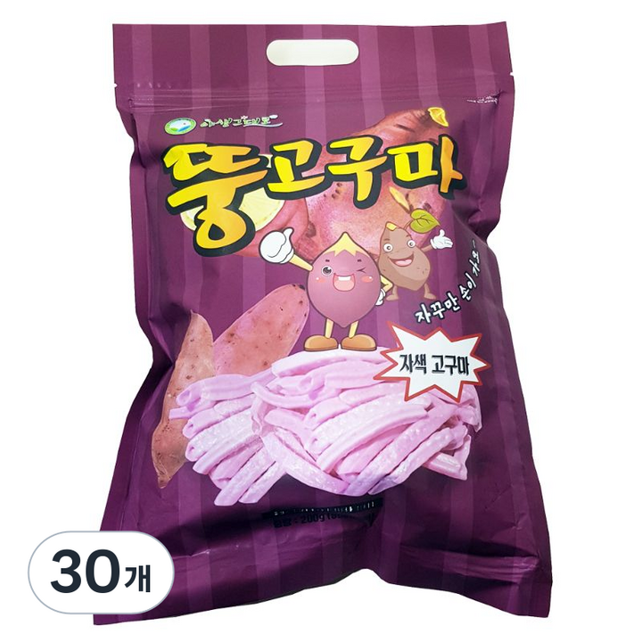 야생그대로 뚱고구마 스낵, 200g, 30개