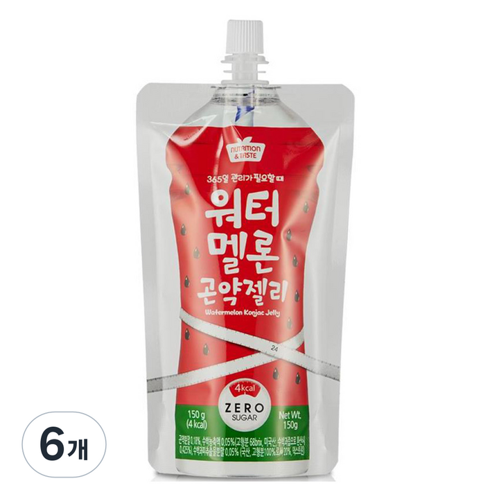 뉴트리션앤테이스트 워터멜론 곤약젤리 10개입, 6개, 1.5kg