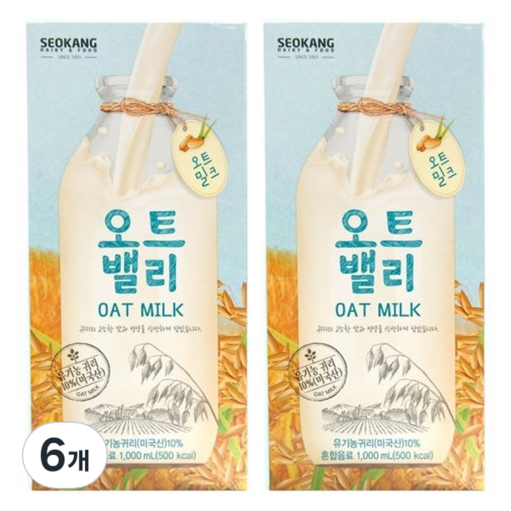 오모패밀리 서강유업 우유, 1L, 6개