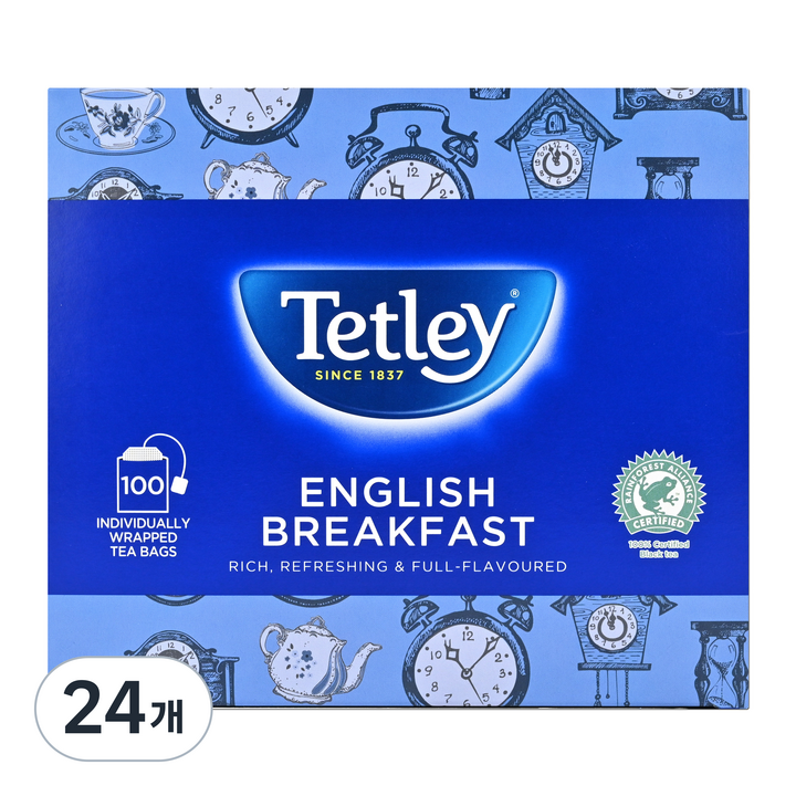 테틀리 잉글리쉬 브렉퍼스트 티백, 2g, 25개입, 24개, 2g